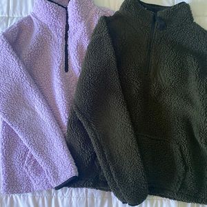 NWOT Womens Bundle of 2 Fleece Quarter Zips